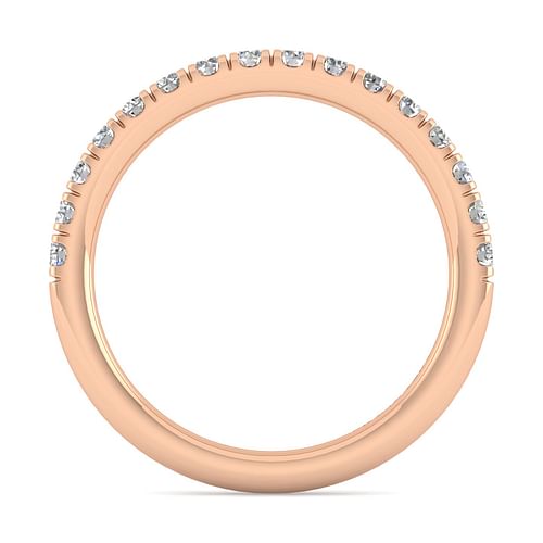 14K Rose Gold Diamond Matching Wedding Band