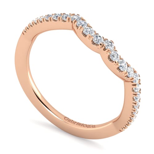 14K Rose Gold Diamond Matching Wedding Band 14K Rose Gold Diamond Matching Wedding Band