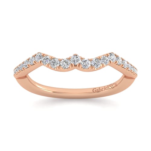 14K Rose Gold Diamond Matching Wedding Band 14K Rose Gold Diamond Matching Wedding Band