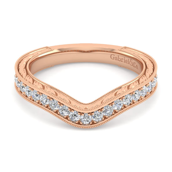 Gabriel - 14K Rose Gold Diamond Matching Wedding Band