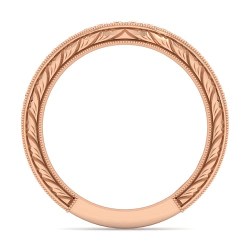 14K Rose Gold Diamond Matching Wedding Band