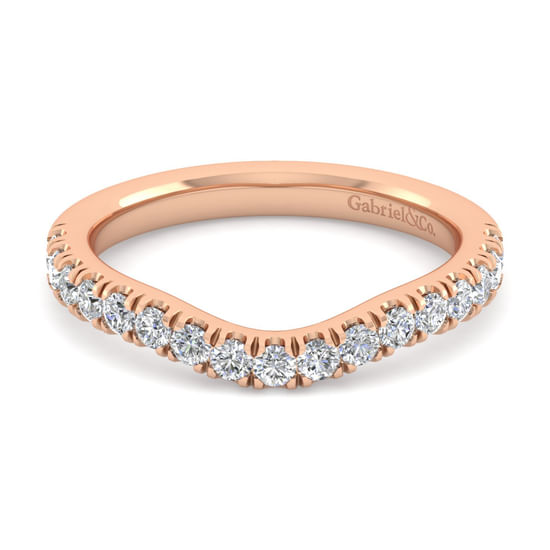 Gabriel - 14K Rose Gold Diamond Matching Wedding Band