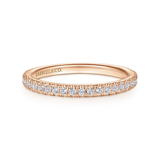 Gabriel - 14K Rose Gold Diamond Matching Wedding Band Gabriel - 14K Rose Gold Diamond Matching Wedding Band