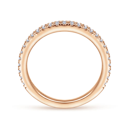 14K Rose Gold Diamond Matching Wedding Band