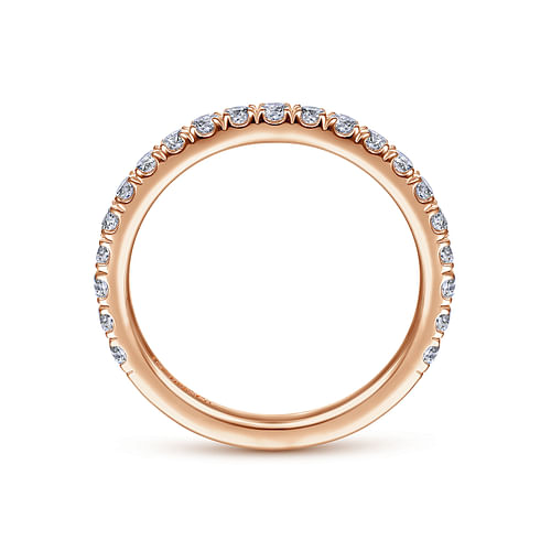 14K Rose Gold Diamond Matching Wedding Band