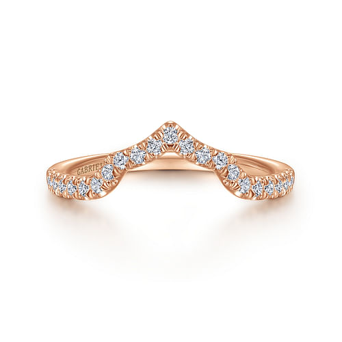 14K Rose Gold Diamond Matching Wedding Band