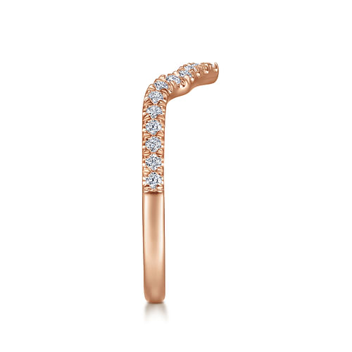 14K Rose Gold Diamond Matching Wedding Band