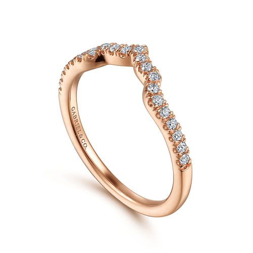 14K Rose Gold Diamond Matching Wedding Band