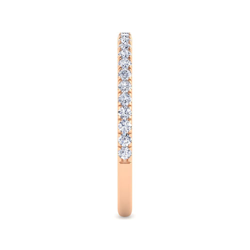 14K Rose Gold Diamond Matching Wedding Band