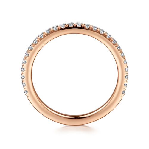 14K Rose Gold Diamond Matching Wedding Band