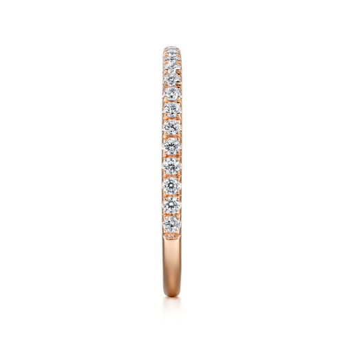 14K Rose Gold Diamond Matching Wedding Band