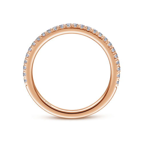 14K Rose Gold Diamond Matching Wedding Band