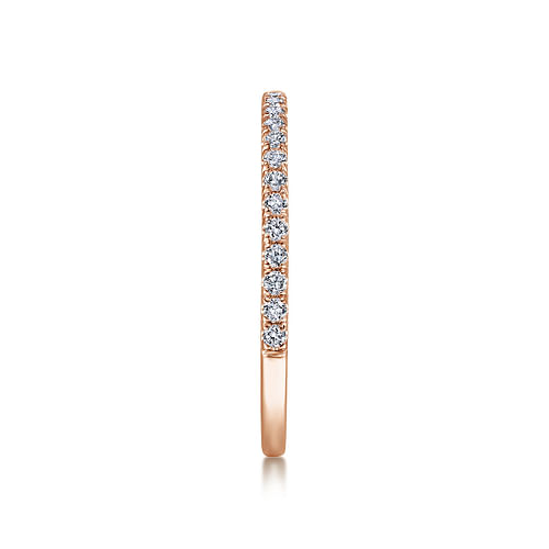 14K Rose Gold Diamond Matching Wedding Band