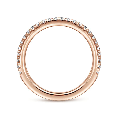 14K Rose Gold Diamond Matching Wedding Band