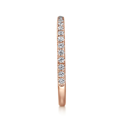 14K Rose Gold Diamond Matching Wedding Band