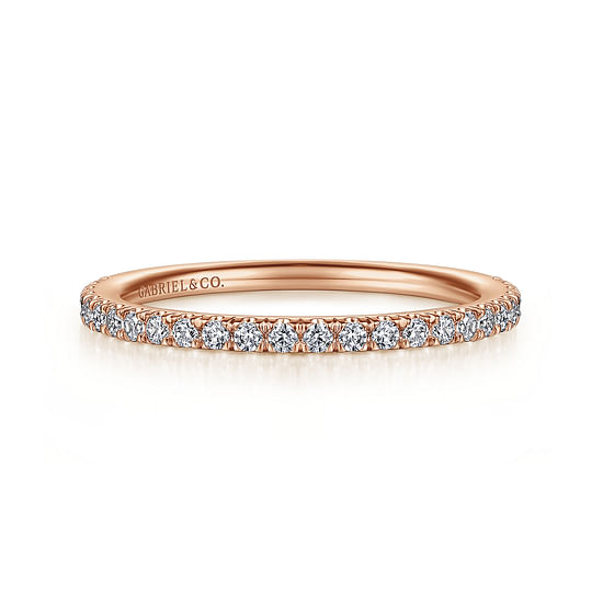 Gabriel - 14K Rose Gold Diamond Matching Wedding Band