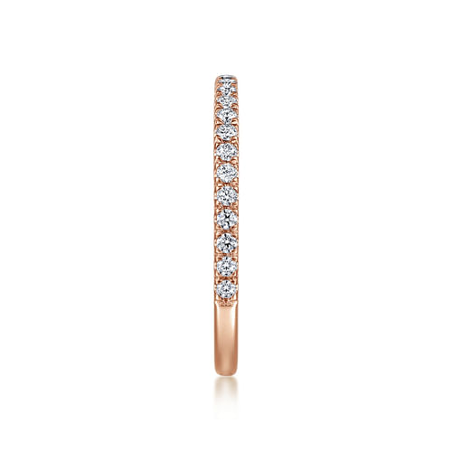 14K Rose Gold Diamond Matching Wedding Band