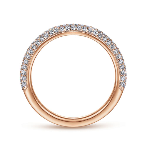 14K Rose Gold Diamond Matching Wedding Band
