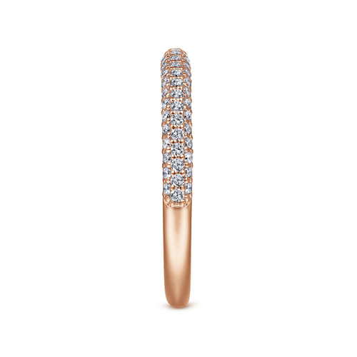 14K Rose Gold Diamond Matching Wedding Band