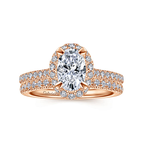 14K Rose Gold Diamond Matching Wedding Band