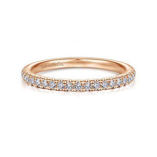 14K Rose Gold Diamond Matching Wedding Band