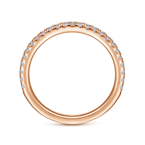 14K Rose Gold Diamond Matching Wedding Band