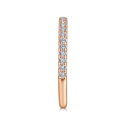 14K Rose Gold Diamond Matching Wedding Band