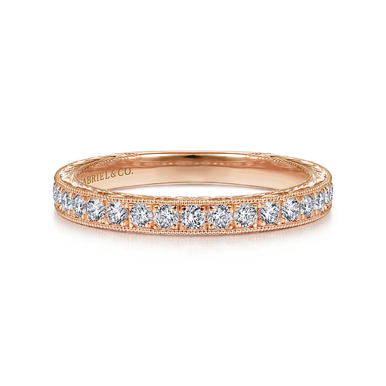 Gabriel - 14K Rose Gold Diamond Matching Wedding Band