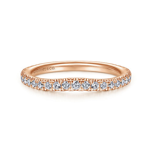 14K Rose Gold Diamond Matching Wedding Band