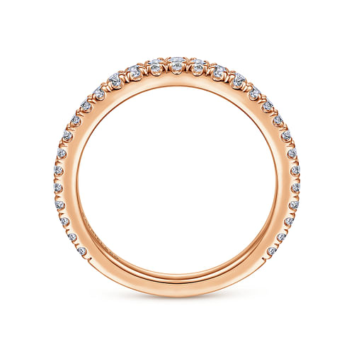 14K Rose Gold Diamond Matching Wedding Band