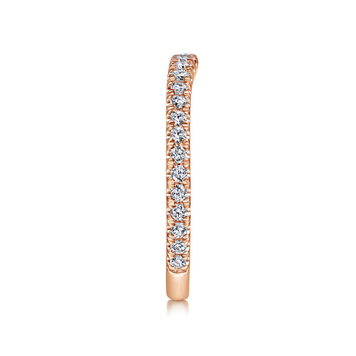 14K Rose Gold Diamond Matching Wedding Band