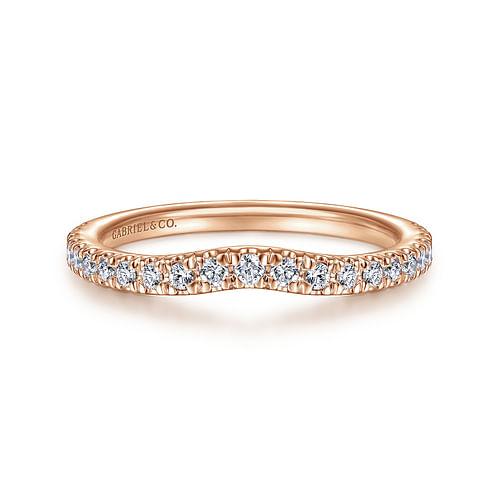 14K Rose Gold Diamond Matching Wedding Band