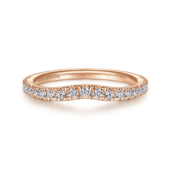 Gabriel - 14K Rose Gold Diamond Matching Wedding Band