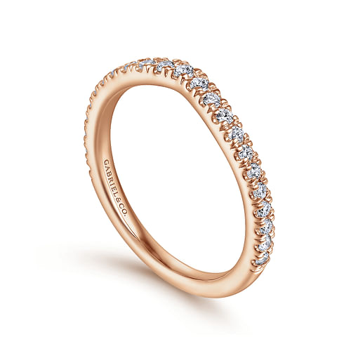 14K Rose Gold Diamond Matching Wedding Band