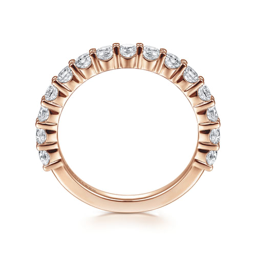 14K Rose Gold Diamond Matching Wedding Band