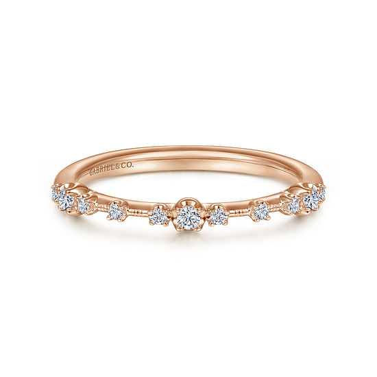 Gabriel - 14K Rose Gold Diamond Matching Wedding Band