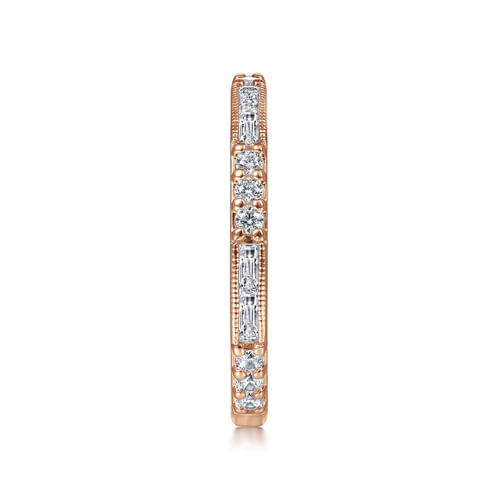 14K Rose Gold Diamond Matching Wedding Band