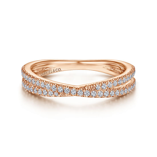 Gabriel - 14K Rose Gold Diamond Matching Wedding Band