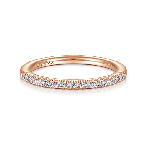 14K Rose Gold Diamond Matching Wedding Band