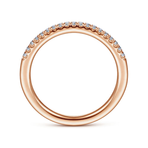 14K Rose Gold Diamond Matching Wedding Band