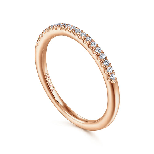 14K Rose Gold Diamond Matching Wedding Band