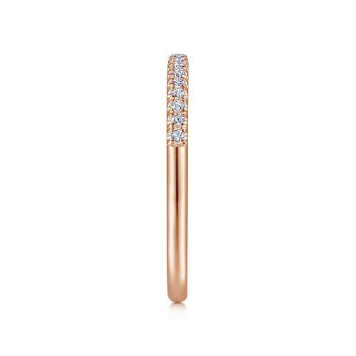 14K Rose Gold Diamond Matching Wedding Band