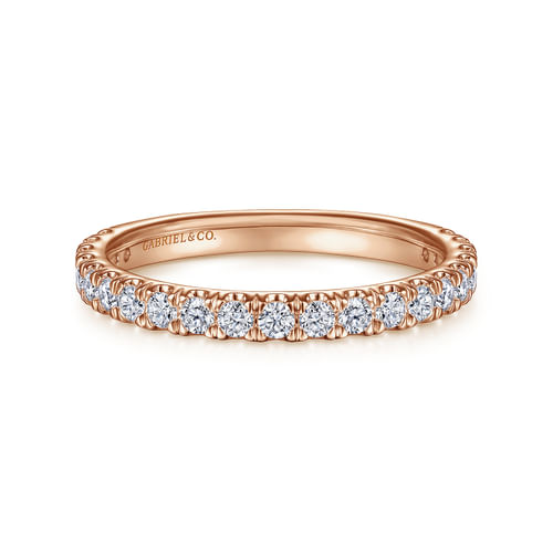 14K Rose Gold Diamond Matching Wedding Band