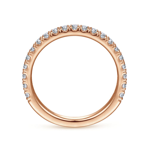 14K Rose Gold Diamond Matching Wedding Band