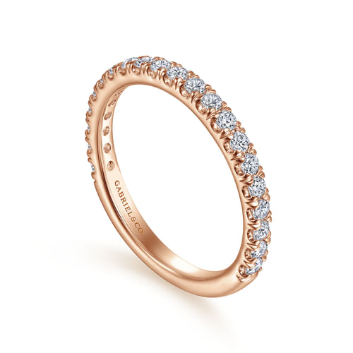 14K Rose Gold Diamond Matching Wedding Band