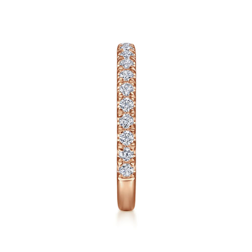 14K Rose Gold Diamond Matching Wedding Band