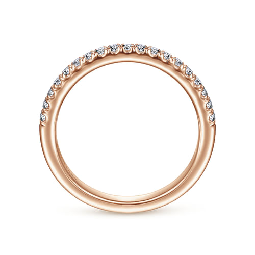 14K Rose Gold Diamond Matching Wedding Band