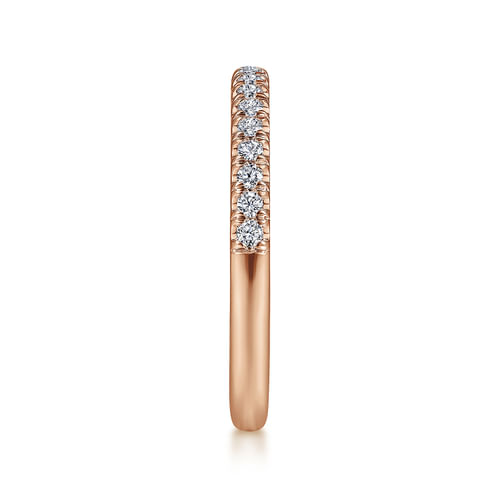 14K Rose Gold Diamond Matching Wedding Band