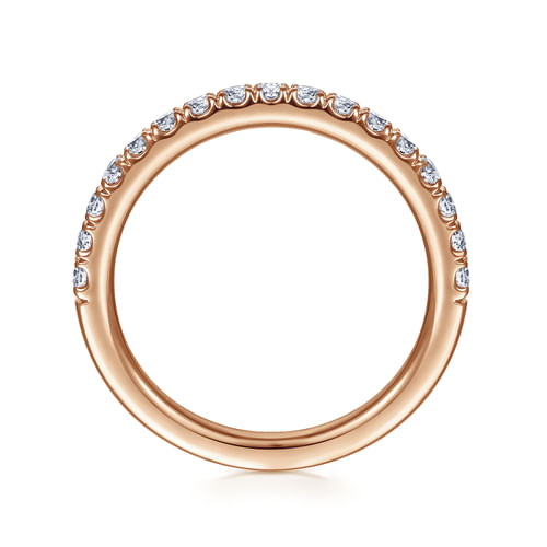 14K Rose Gold Diamond Matching Wedding Band