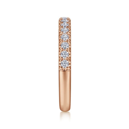 14K Rose Gold Diamond Matching Wedding Band